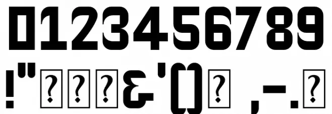 Zinbox-Bold Font OTHER CHARS