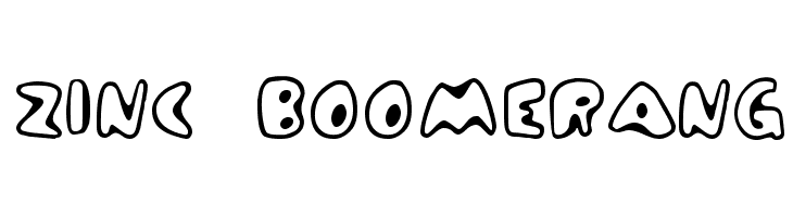Zinc Boomerang Font