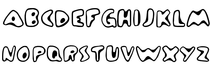 Zinc Boomerang Font LOWERCASE