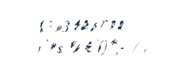 Zinc Oblique Other Characters