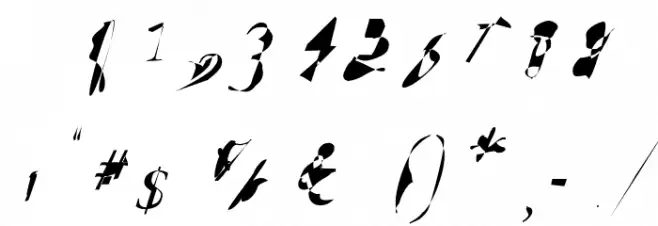 Zinc Oblique Font OTHER CHARS