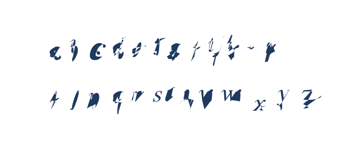Zinc Oblique Lowercase