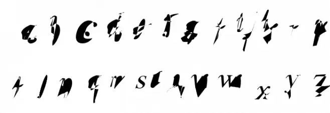 Zinc Oblique 字体 小写