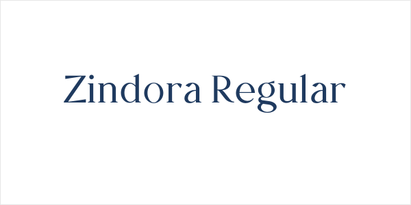 Zindora Regular Logo