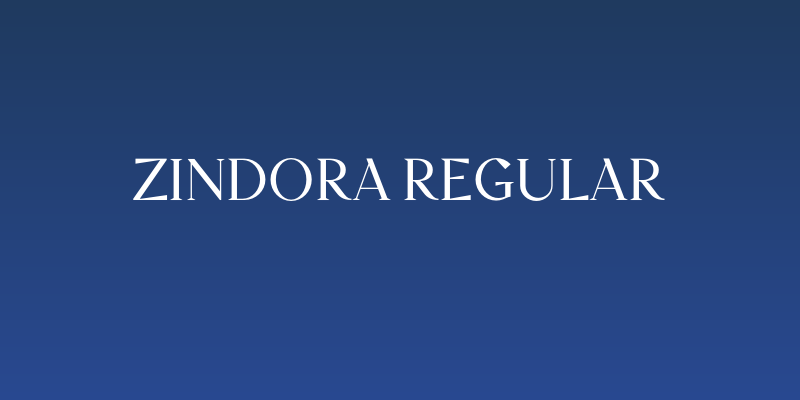 Zindora Regular Social Header