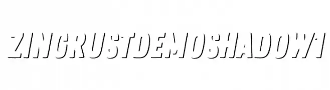 Zing Rust Demo Shadow1  Frei Schriftart Herunterladen