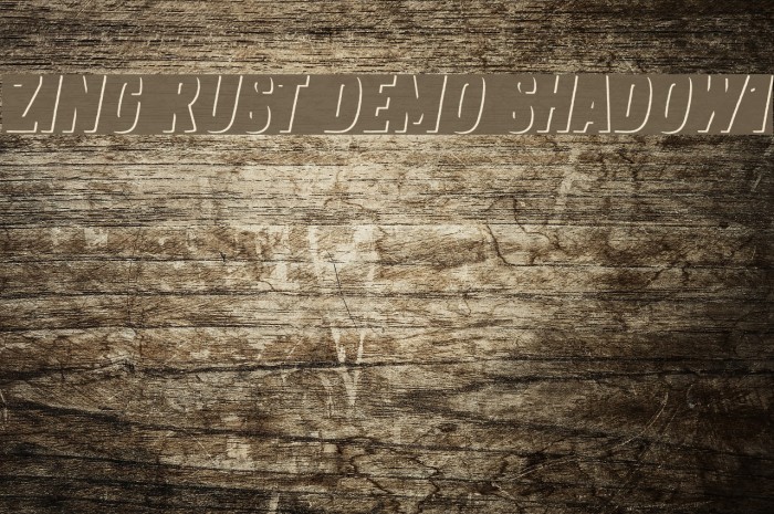Zing Rust Demo Shadow1 Font examples