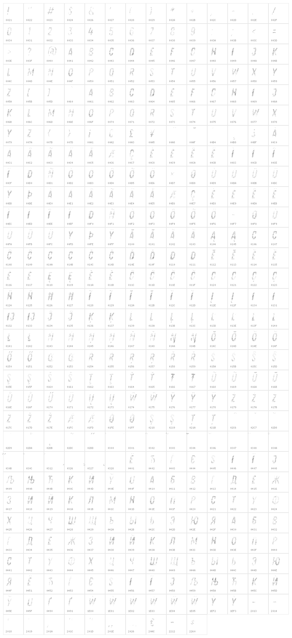 Zing Rust Line Horizontals1 Demo Fill Character Map