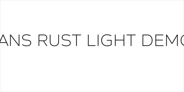 Zing Sans Rust Light Demo Base Logo