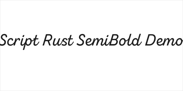 Zing Script Rust SemiBold Demo Base Logo