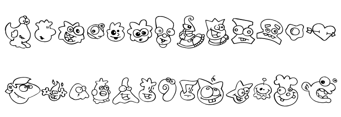 ZingDing Font LOWERCASE