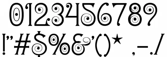 Zingarella Regular Font OTHER CHARS