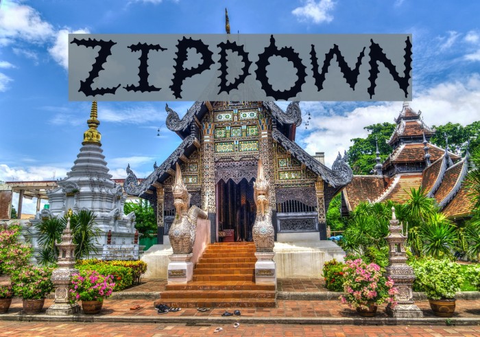 ZipDown Font examples