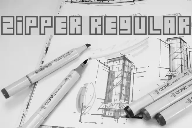 Zipper Regular फ़ॉन्ट examples