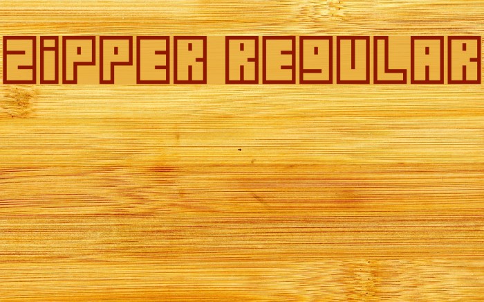 Zipper Regular Font examples