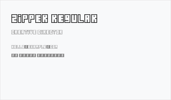 Zipper Regular Business Card