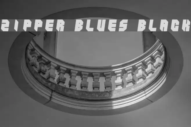 Zipper blues Black Caratteri examples