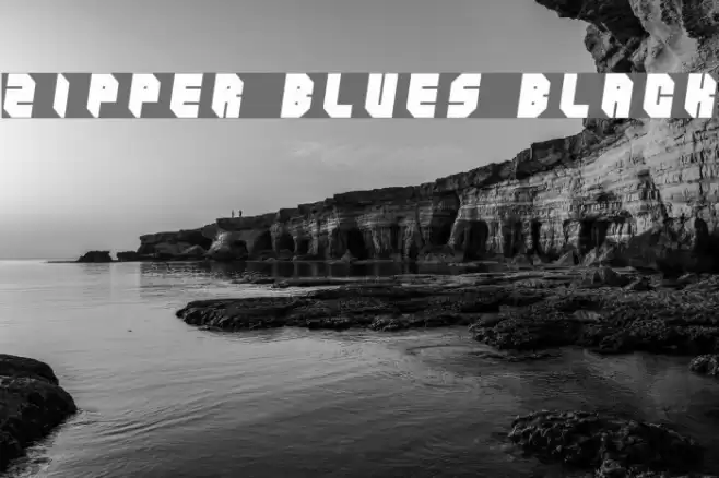 Zipper blues Black Caratteri examples