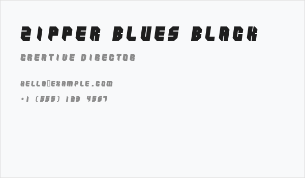 Zipper blues Black Business Card