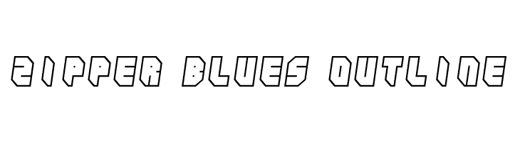 Zipper blues Outline Fonte