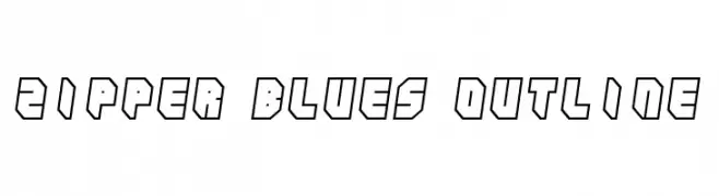 Zipper blues Outline  font caratteri gratis