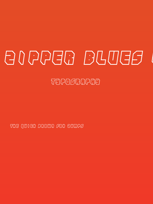 Zipper blues Outline Poster