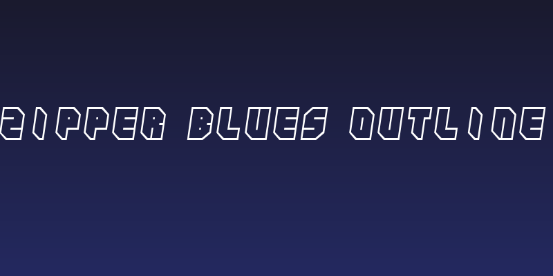 Zipper blues Outline Social Header