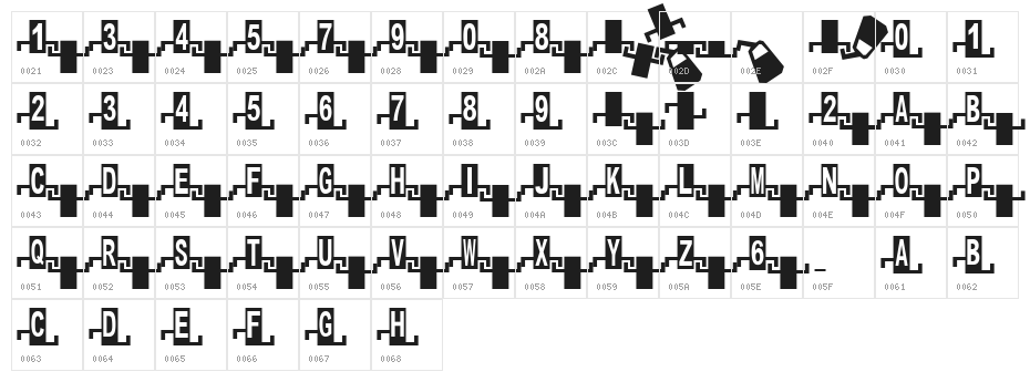 Zipper1 Cyr Character Map