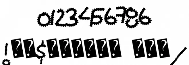 ZipperFries Font OTHER CHARS