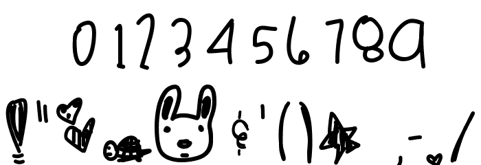 ZipperHeart Font OTHER CHARS
