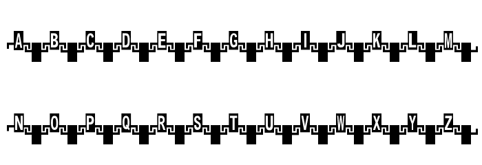 Zipper Font LOWERCASE
