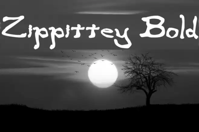 Zippittey Bold Font examples