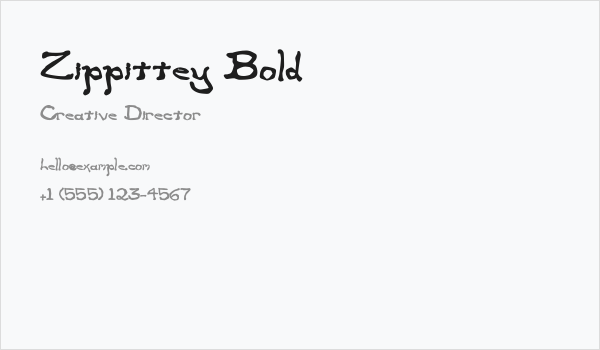 Zippittey Bold Business Card