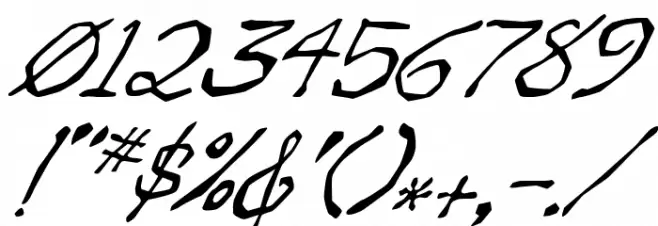 Zippittey Italic Font OTHER CHARS