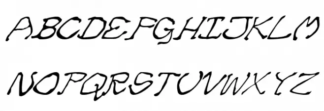 Zippittey Italic Polices MAJUSCULES