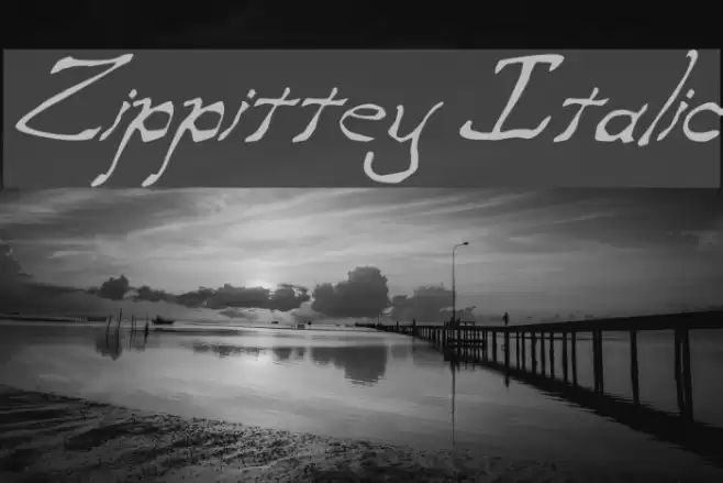 Zippittey Italic Font examples