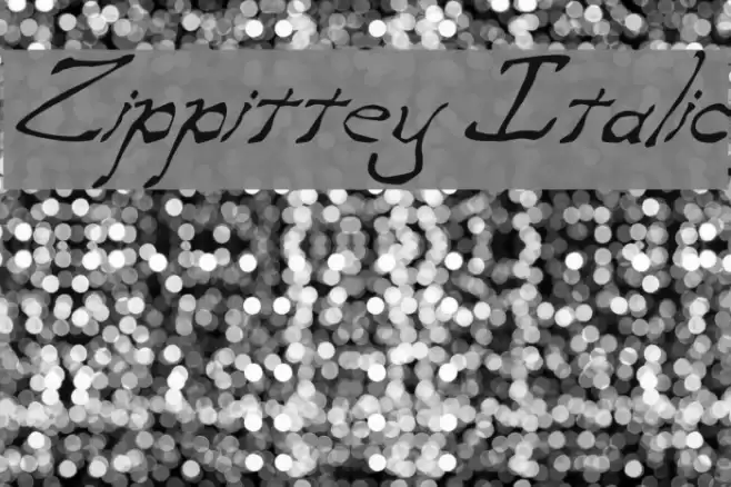Zippittey Italic Font examples
