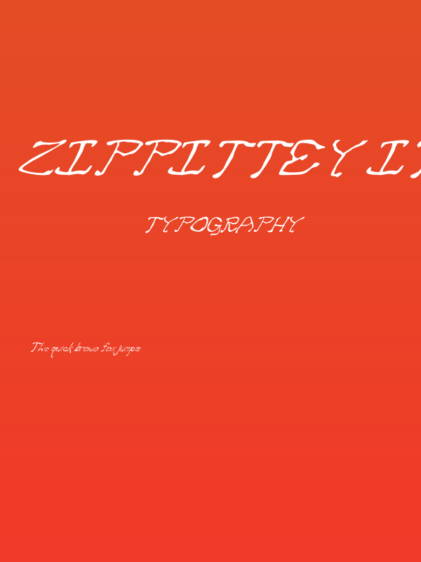 Zippittey Italic Poster