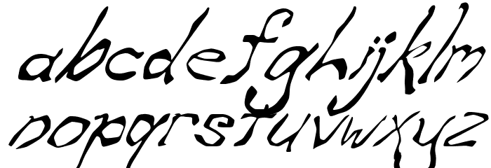 Zippittey Italic Font LOWERCASE