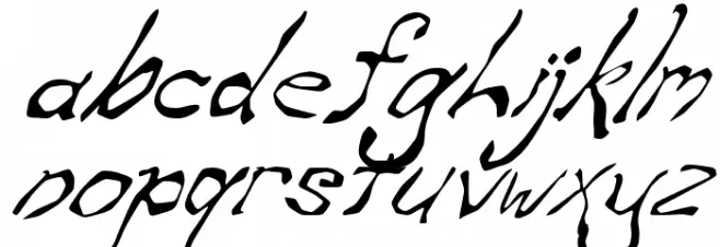 Zippittey Italic फ़ॉन्ट लोअरकेस