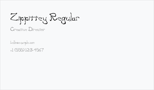 Zippittey Regular Business Card