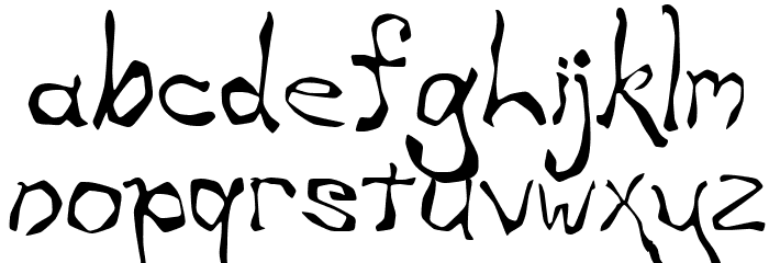 Zippittey Regular Font LOWERCASE