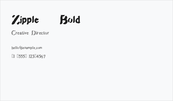 Zipple    Bold Business Card