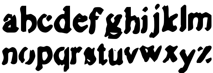 Zipple Bold Font LOWERCASE