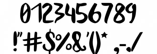 Zippy Font OTHER CHARS