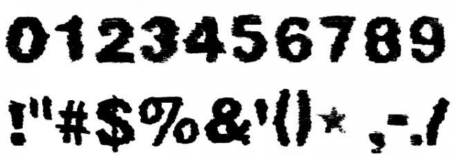 Zipties Font Alte caractere