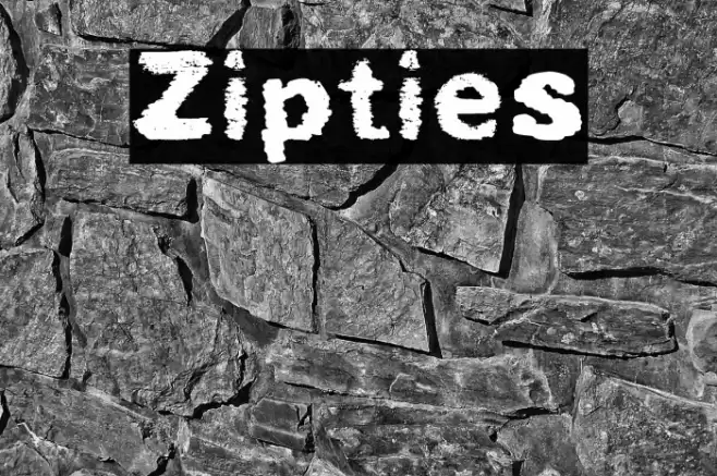 Zipties Font examples