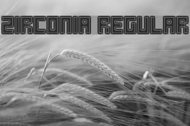 Zirconia Regular Font examples