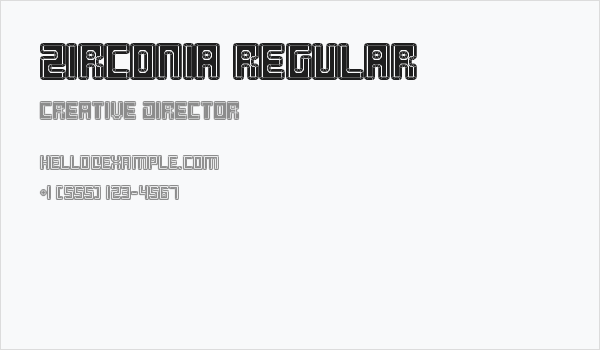 Zirconia Regular Business Card