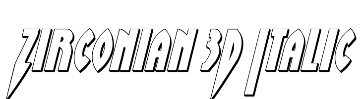 Zirconian 3D Italic  Descarca Fonturi Gratis